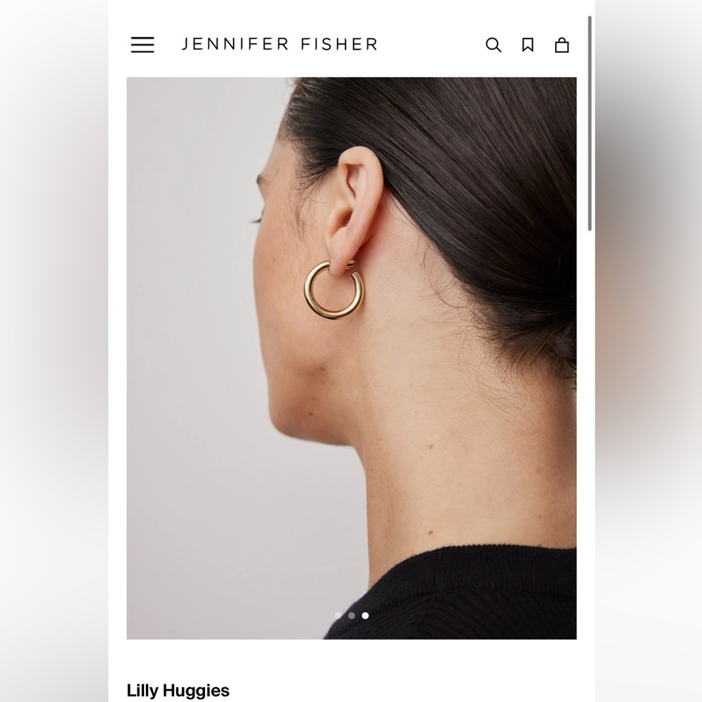 Jennifer Fisher Lilly Huggie Hoops in Silver